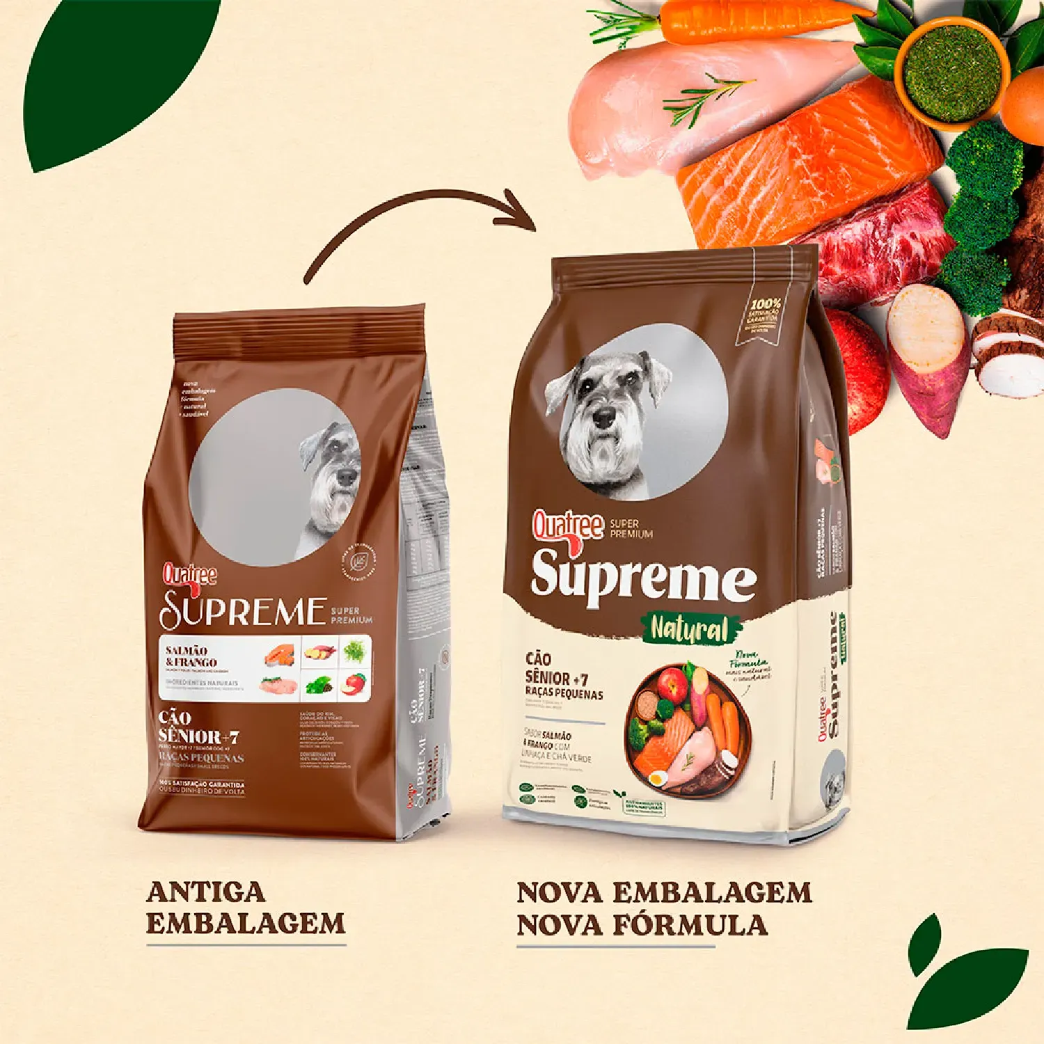 Ração Quatree Supreme Cães Sênior +7 Raças Pequenas